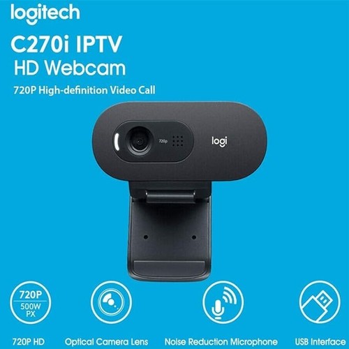 (CZARNY) Logitech C270i Hd Iptv Mini kamera Wbudowany mikrofon Kamera internetowa - Zdjęcie 3 z 3