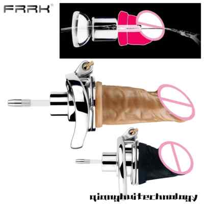 Male Chastity Lock Device Realistic Attachable Fit Flat Cage Silicone