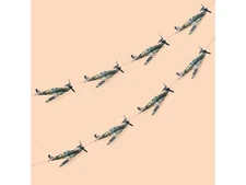 Spitfire Garland  Aeroplane Aviation Military Bunting Wartime Hanging Frieze New