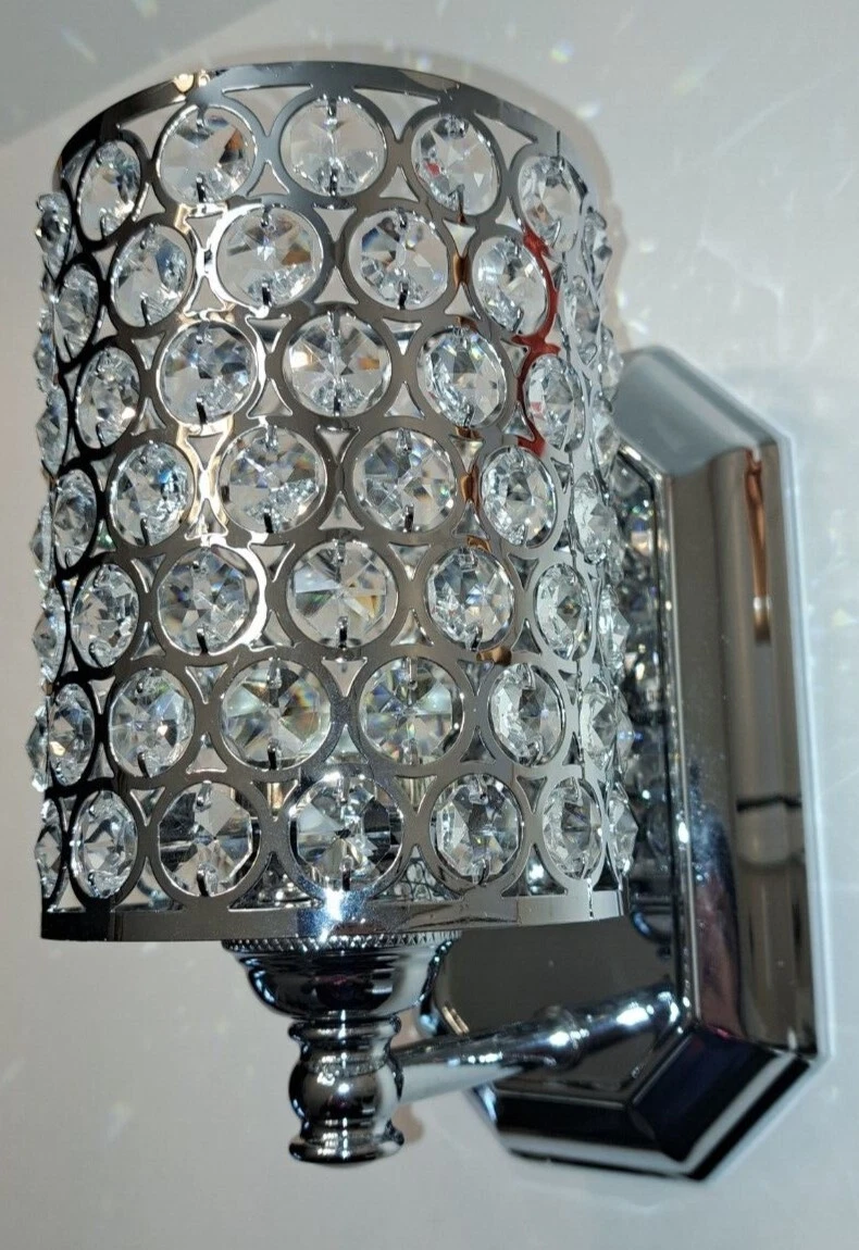 Doraimi 1 Light Crystal Wall Sconce Lighting with Plating Chrome