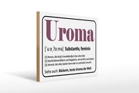Holzschild Spruch 40X30 Cm Uroma BäCkerin Beste Uroma Welt Deko Schild