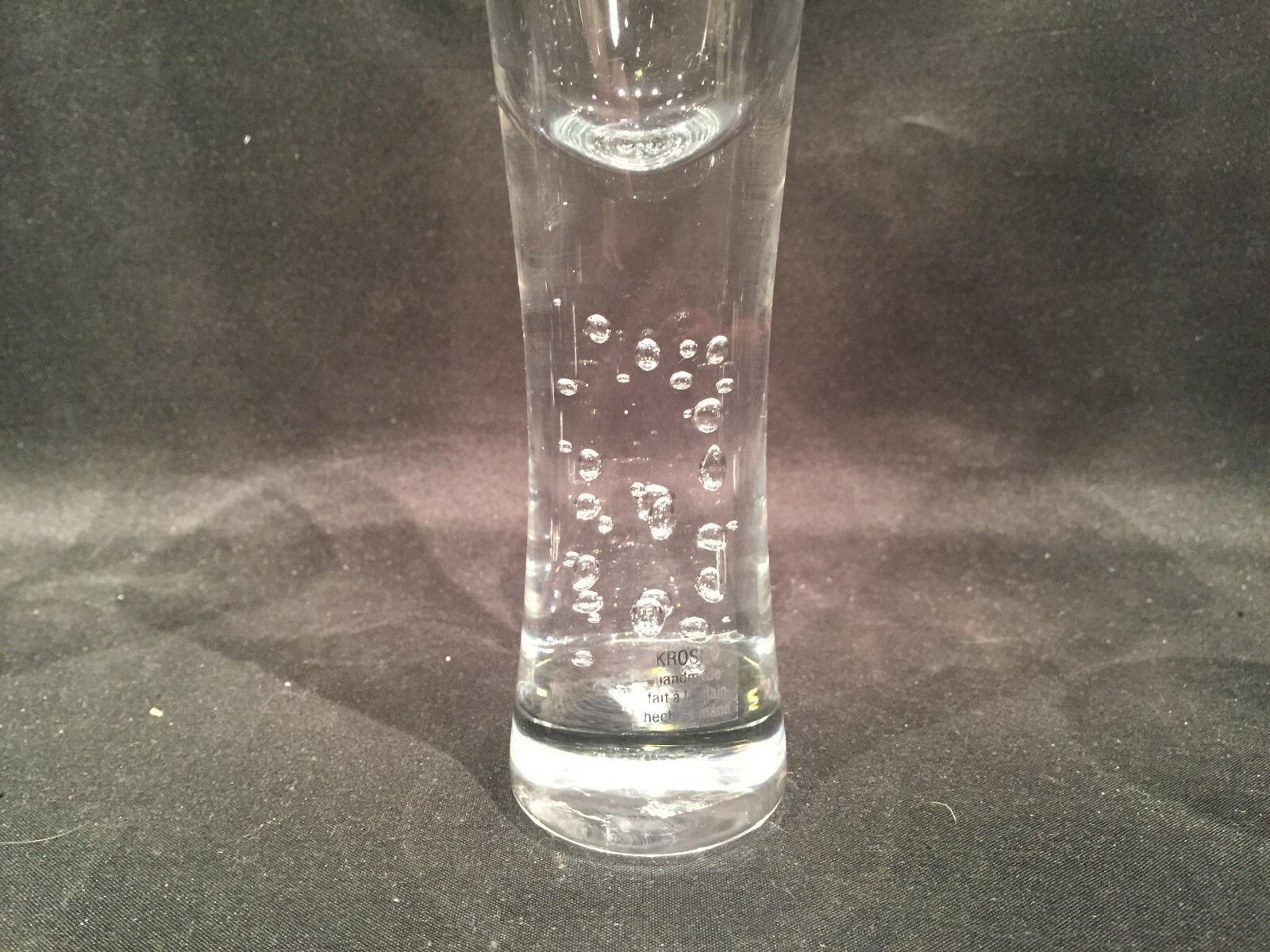 Krosno Verve Champagne Flute Crystal Glass Bubble Stem Handmade Crate