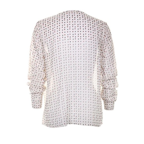 Deby Debo Sheer Pleated Print Top - Picture 2 of 3