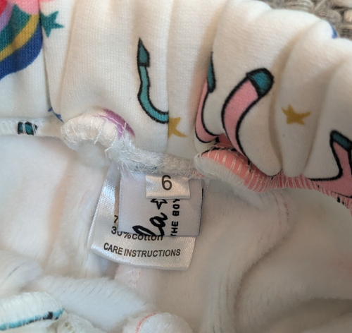 Lola + The Boys Unicorn Sweat Lounge Pants Joggers Girls Size 6 New - Picture 4 of 5