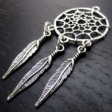 Colgantes enchapados en plata al por mayor Dream Catcher Charms C0399 - 2, 5 o 10 piezas