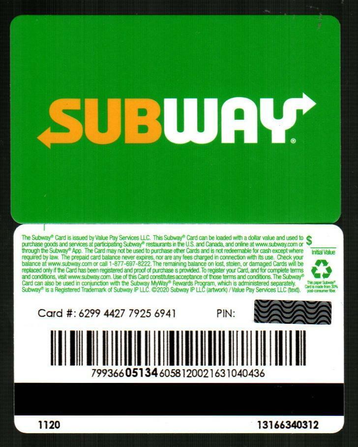 Subway® Card