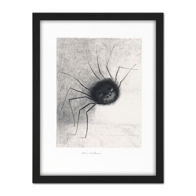 Odilon Redon The Spider Face Features Drawing Framed Wall Art Print 18X24 In