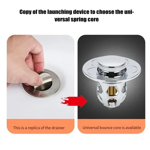 Bad Stopfen Stopfen Waschbecken Pop-Up Hüpfkern Abfluss Filter Waschbeckensieb - Bild 22 von 26