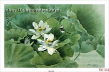 Chinese 100 real natural silk thread,su hand embroidery kits:lotus bird 24"