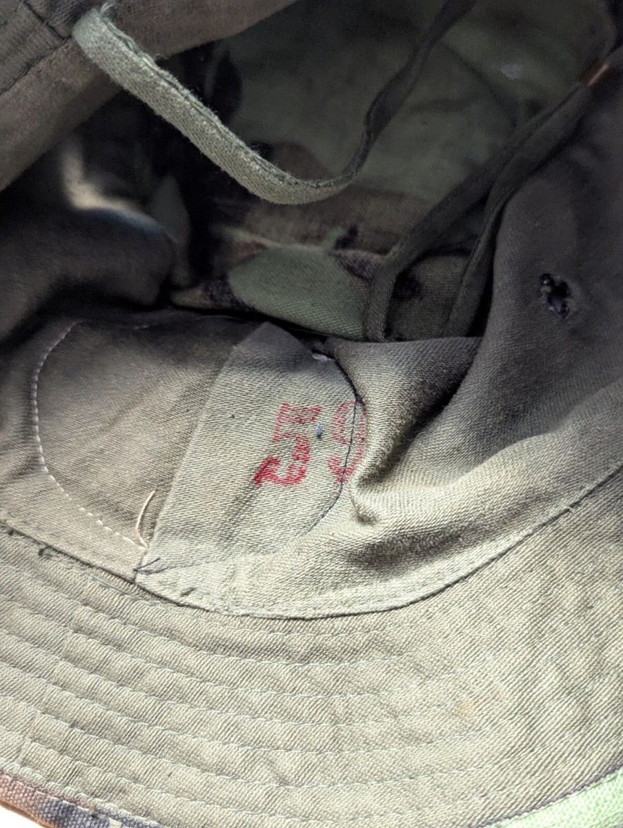 Vietnam War ARVN Camo Boonie Hat with 3 Patches - Size 59 - Minty