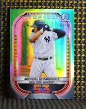 JASSON DOMINGUEZ  -  2021 BOWMAN CHROME SCOUTS TOP 100 GREEN REFRACTOR