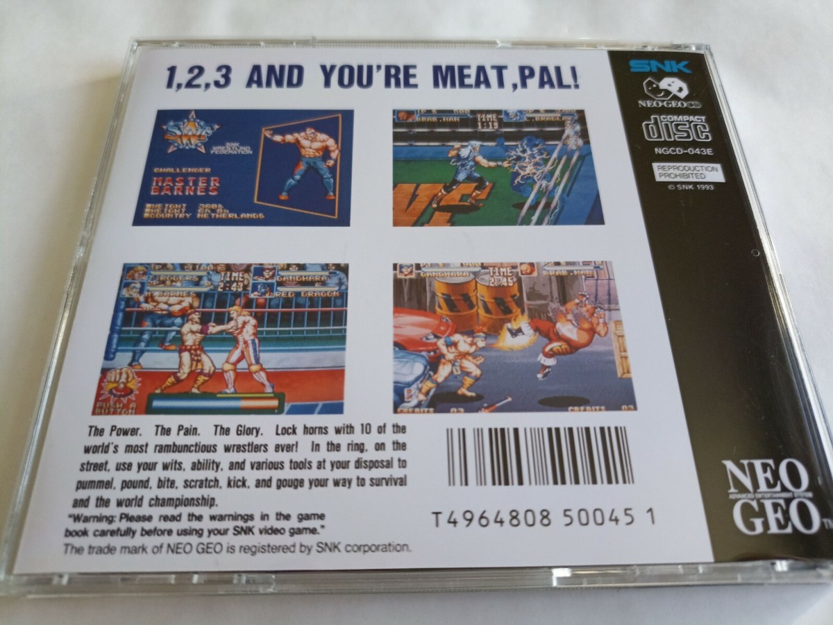 SNK Neo Geo CD CDZ 3 Count Bout (Fire Suplex) cover and case SNK Neo Geo CD CDZ 3 Count Bout (Fire Suplex) cover and case