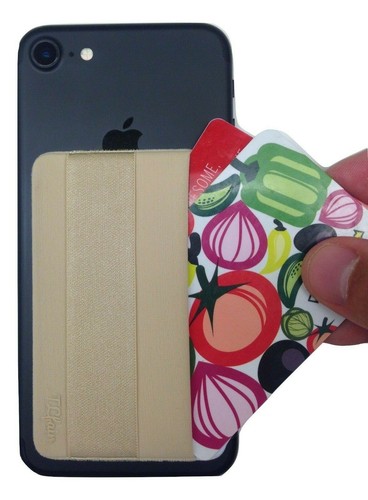 Mobile Cell Phone Card ID Holder Secure Pocket Wallet Sleeve Hand Strap - Picture 9 of 10