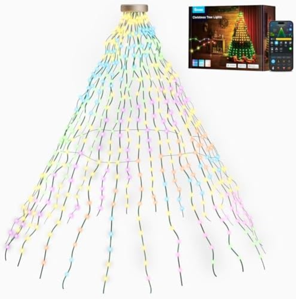Govee Luci Albero di Natale, 480 LEDs RGBIC Mantello Luci Intelligenti per Alber