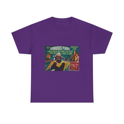 Forbidden Planet 1956 Vintage Retro Sci-fi Movie Poster T-shirt - Picture 62 of 97