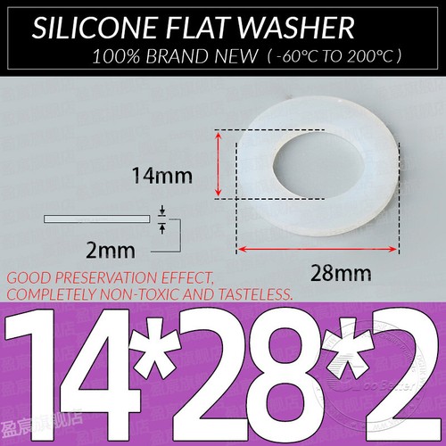 Flachdichtung Silikon Gummi-dichtung Schnurstärke 2MM Flach Dichtung Fittinge - Bild 98 von 117