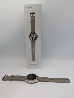 Mobvoi TicWatch Pro 5 48mm Aluminiumgehäuse mit Silikonarmband - Sandstein (GPS)