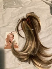 Onedor 12 inch ponytail hair extension with clip on claw attachment. AB461