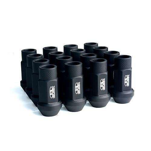 BLOX STREET ALUMINUM WHEEL LUG NUTS 16 PIECE FOR HONDA ACURA 12x1.5 FLAT BLACK - Picture 1 of 1