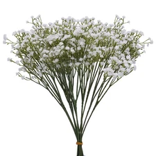 12 Pieces Artificial Baby Breath Flower Fake Real Touch Gypsophila Home DIY