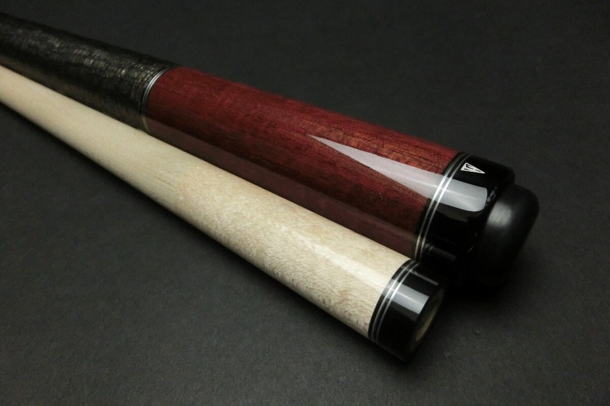 Ted Harris 4-Point Custom Cue Radial Joint Purple Heart & Birdseye
