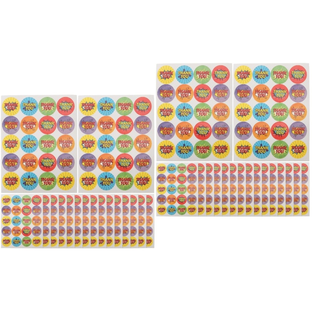 2-Pack Round Label Seals for Gifts, Receipts, or Restaurant Use