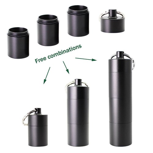2PCS EDC Waterproof Pill Case Capsule Seal Bottle Container Box Outdoor Survival - Picture 5 of 9