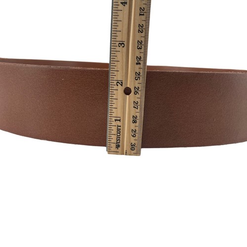 Vintage Wood and Leather 14" Round Tray Handmade MCM Mid Century 4 lbs Any Room - Afbeelding 4 van 6