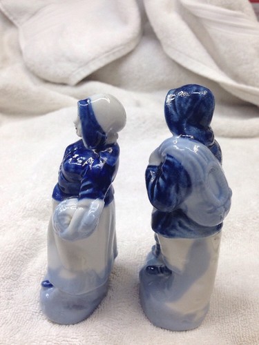 SWEET 5" DUTCH GIRL & BOY, Blue Porcelain Figurines, Made in Occupied Japan - Picture 8 of 9
