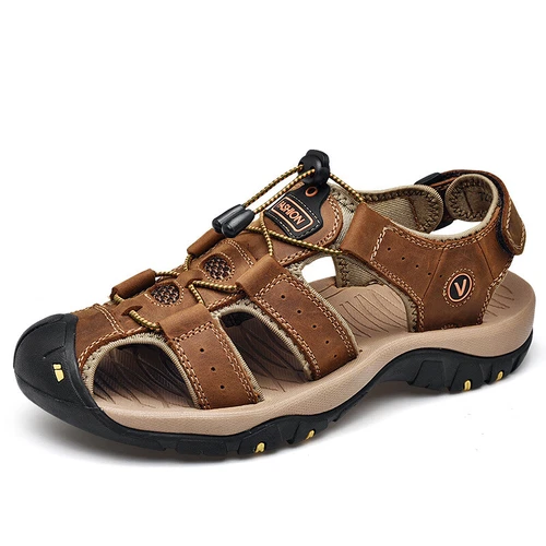 Sandalias de senderismo aventurero para hombre punta cerrada al aire libre playa deporte pesca zapatos - Imagen 58 de 69