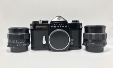 Pentax Black Spotmatic 35mm Film Camera 28mm F/3.5 55mm F/1.8 Lens Set