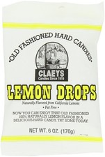Claey's Candies Lemon Drops - Old Fashioned Hard Candy - 100 Percent Naturally L