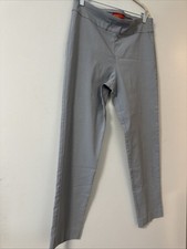 KRAZY LARRY Pull On Ankle Pants Womens 12 Gray 26 Inseam Stretch Made In USA