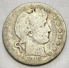 1914-S Barber Quarter, Better Date