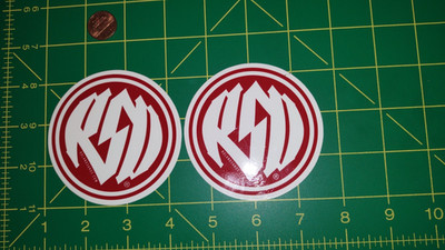 x2 RED RSD Sticker Decal RACING ORIGINAL OLD STOCK