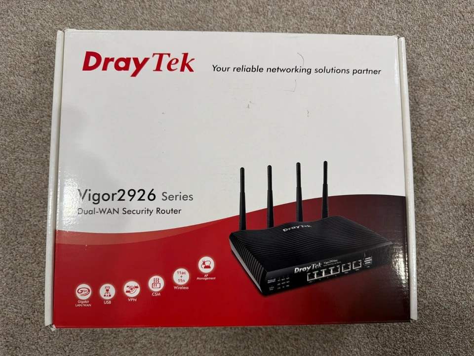 DrayTek Vigor 2926 Dual-WAN Security Router Non-WiFi Ref001 - Image 2 of 4
