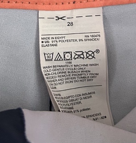 Old Navy California Badehose Herren 28W orange blau gestreift ungefüttert 9" Schrittlänge - Bild 4 von 5