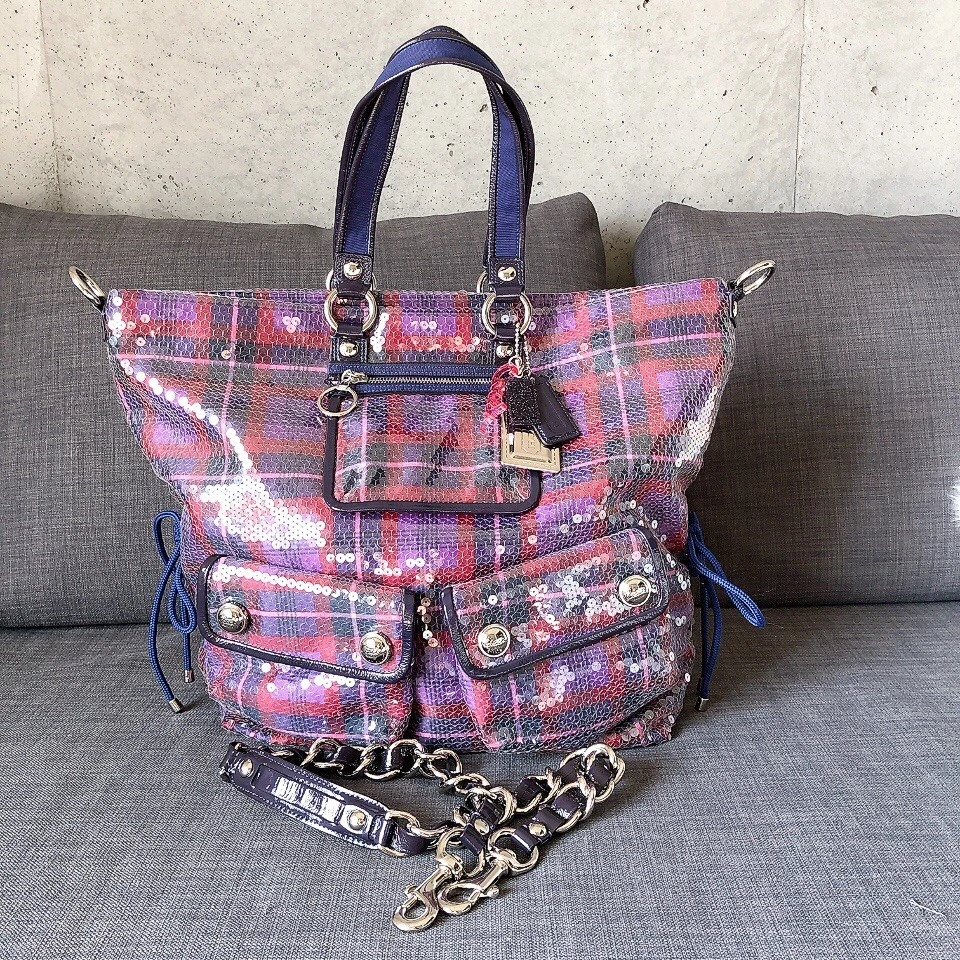 Purple Poppy Coach Purse for sale | eBay