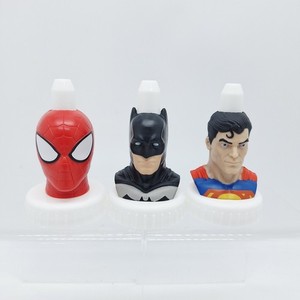 Good 2 Grow Lot of 3 Batman Superman Spider-Man Juice Topper
