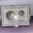 Littleton Two Silver Classics 1942 Walking Liberty & 1940 Mercury Dime