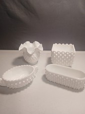 Hobnail White Assorted Dishes 1 Fenton ..Others Are Questionable
