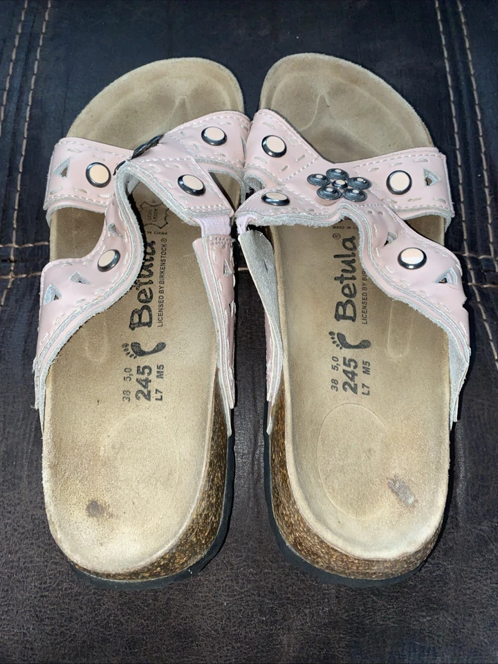 Sandalias Betula de Birkenstock de cuero adornadas con diamantes de imitación talla 7 EU 38 Foto 4 de 4