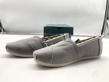 TOMS Women  s Alpargata Classic Loafer Drizzle Gray Recycled Cotton Size 6.5 New 