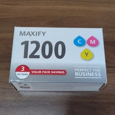 Genuine Canon Maxify 1200 3 Ink Tanks Cyan Magenta Yellow PGI-1200 BRAND NEW
