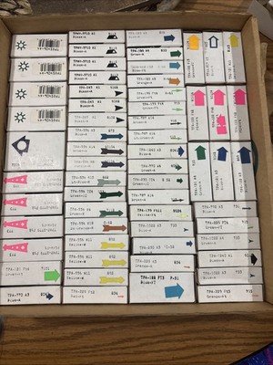 Lot Of 60 Chartpak Die Cut Visual Communication Symbols