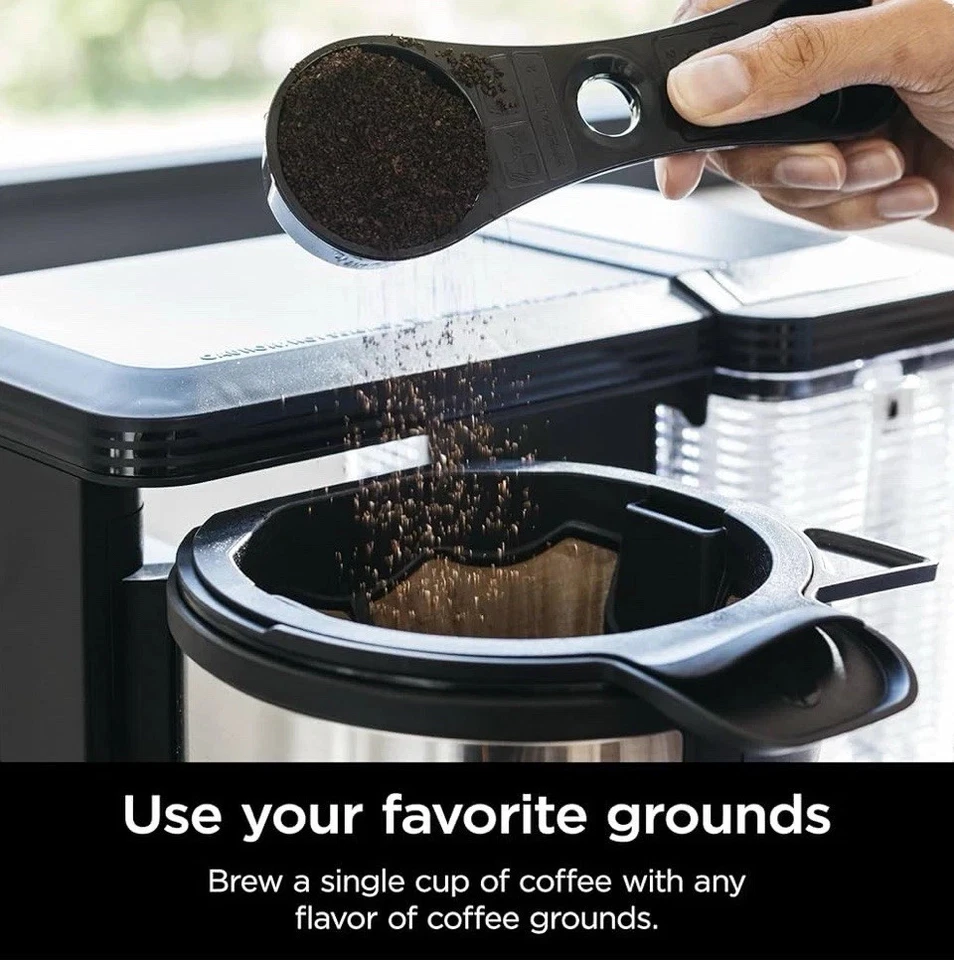 Ninja Specialty Coffee Maker Fold-Away Frother Glass Carafe 10-Cup Ground Coffee - Image 4 of 4