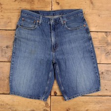 Levis 469 Denim Shorts Jorts 32 00s Blue Mid Rise Western Summer