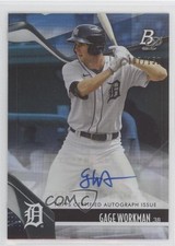 2021 Bowman Platinum Top Prospects Blue 107/150 Gage Workman #TOP-55 Auto lz7