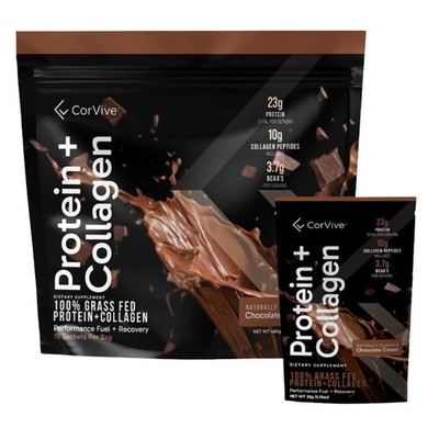 Protein + Collagen Powder | 23g Protein (Grass-Fed Whey + Collagen) | 3.7g BCAAs