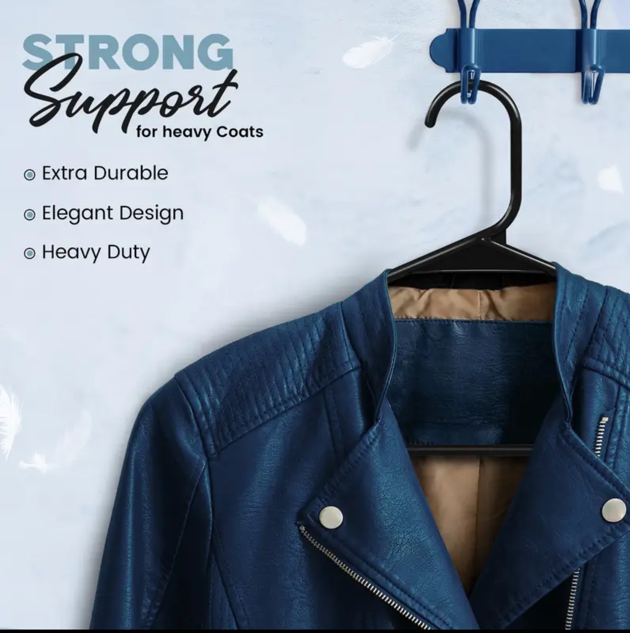 Heavy-Duty Non-Slip Plastic Clothes Hangers with Double Hooks – 25 Pack